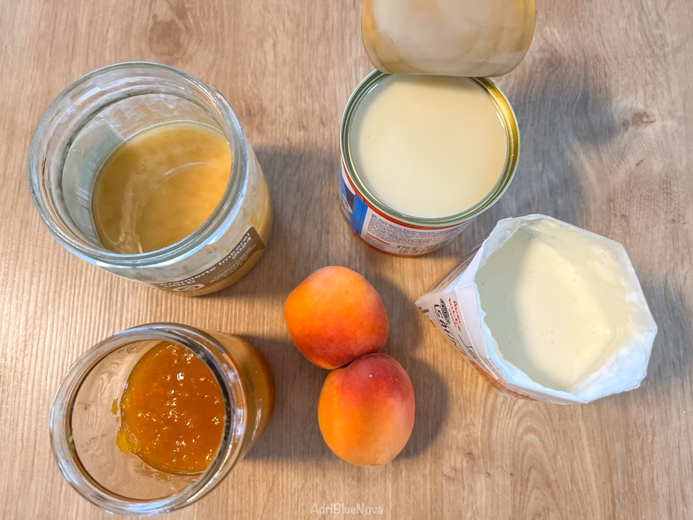 Zutaten für cremiges aprikosen-honig-eis ohne eismaschine