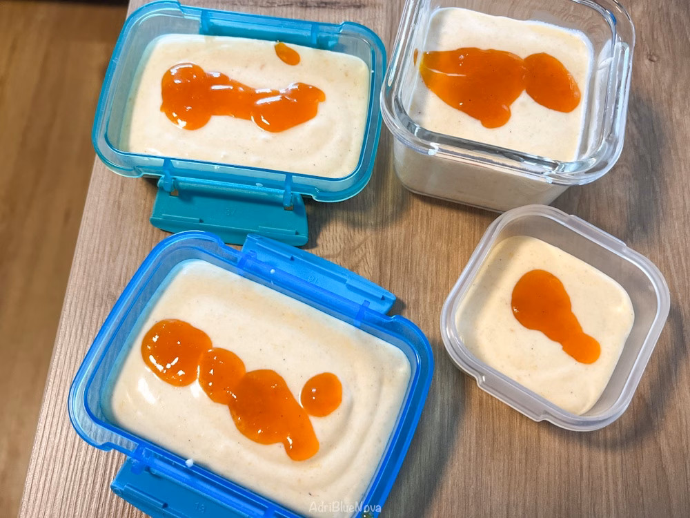 aprikoseneis mit aprikosenmarmelade ohne eismaschine