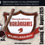 Programm der 13. Oberschwäbischen Highland Games 2025 in Wilhelmskirch